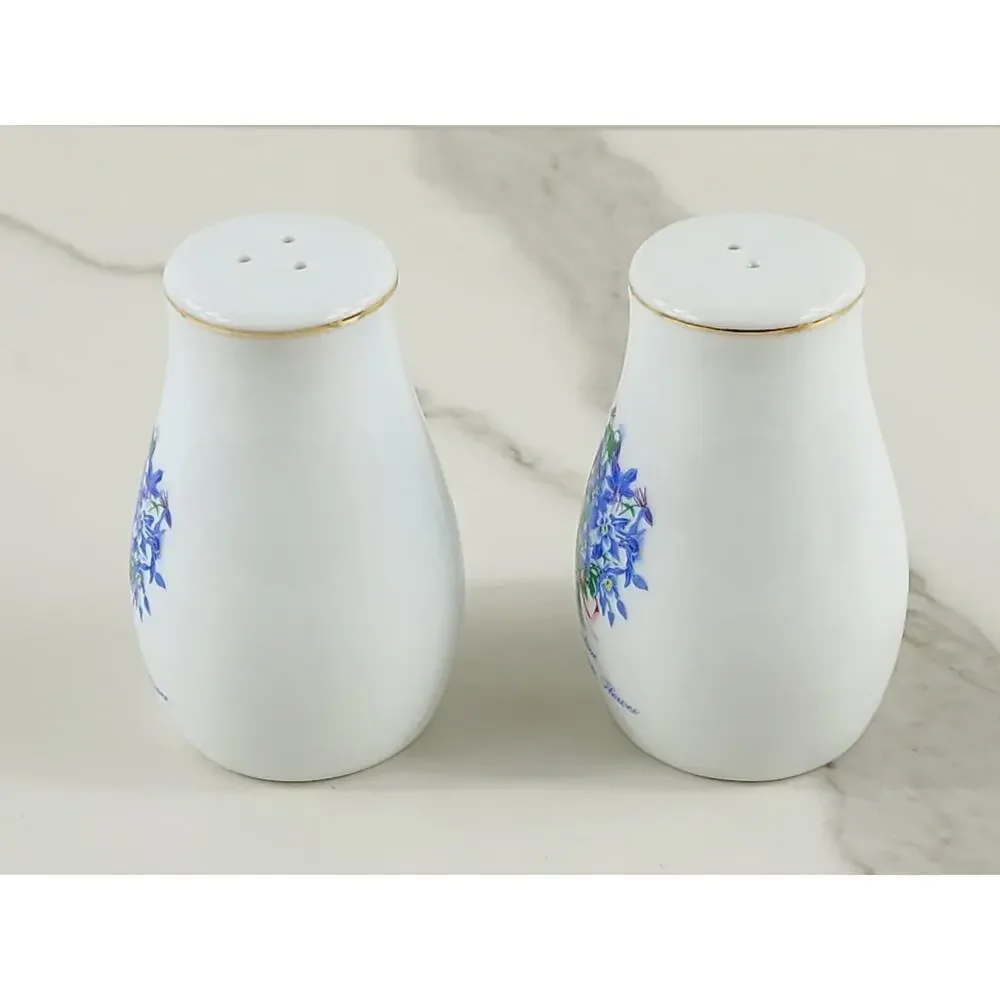 Columbine Flower Lavender Salt & Pepper Shakers 3